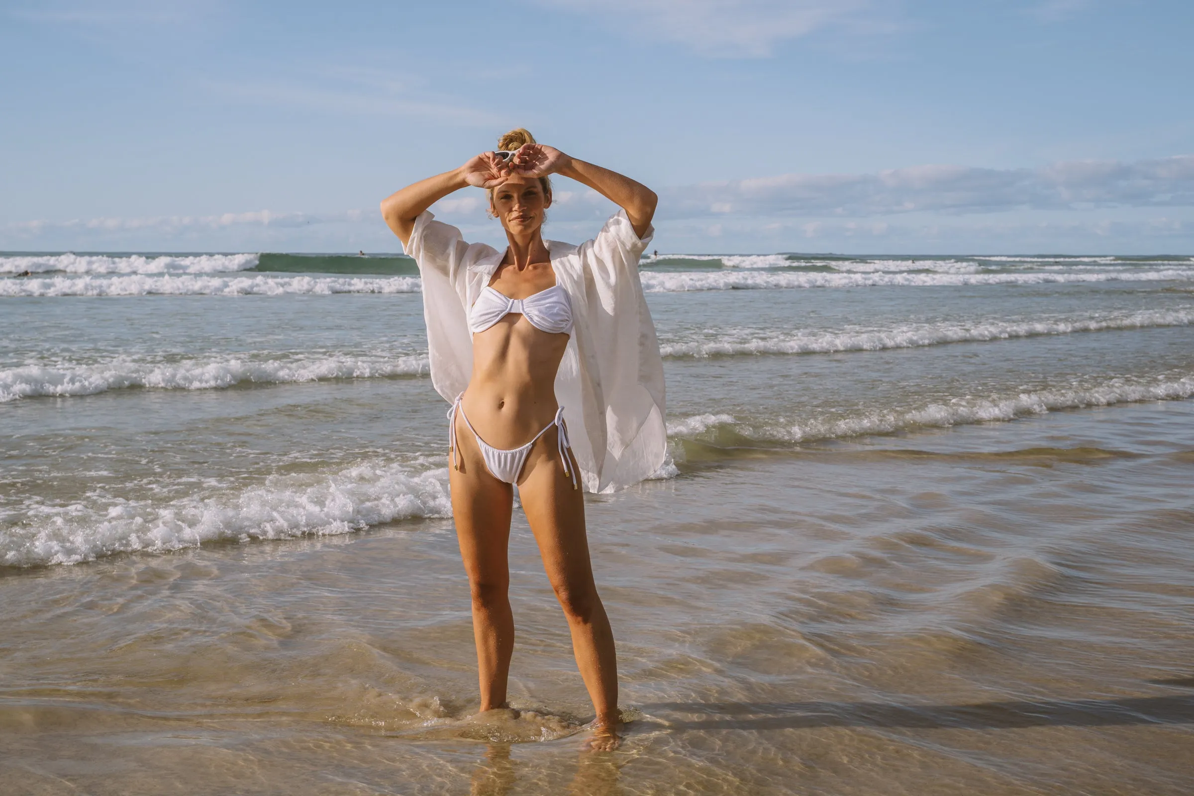 Solana Oversized Beach Shirt- Ivory sold by Pastel product image thumbnail 3