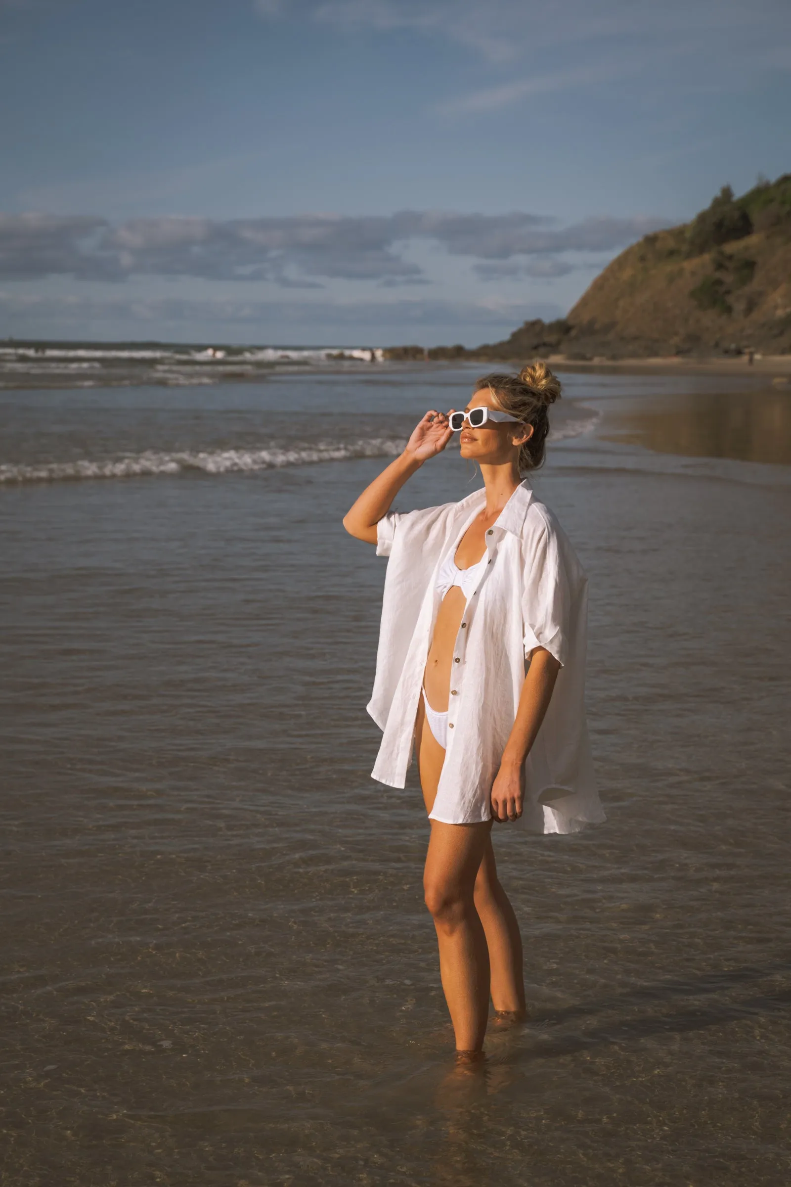 Solana Oversized Beach Shirt- Ivory sold by Pastel product image thumbnail 2