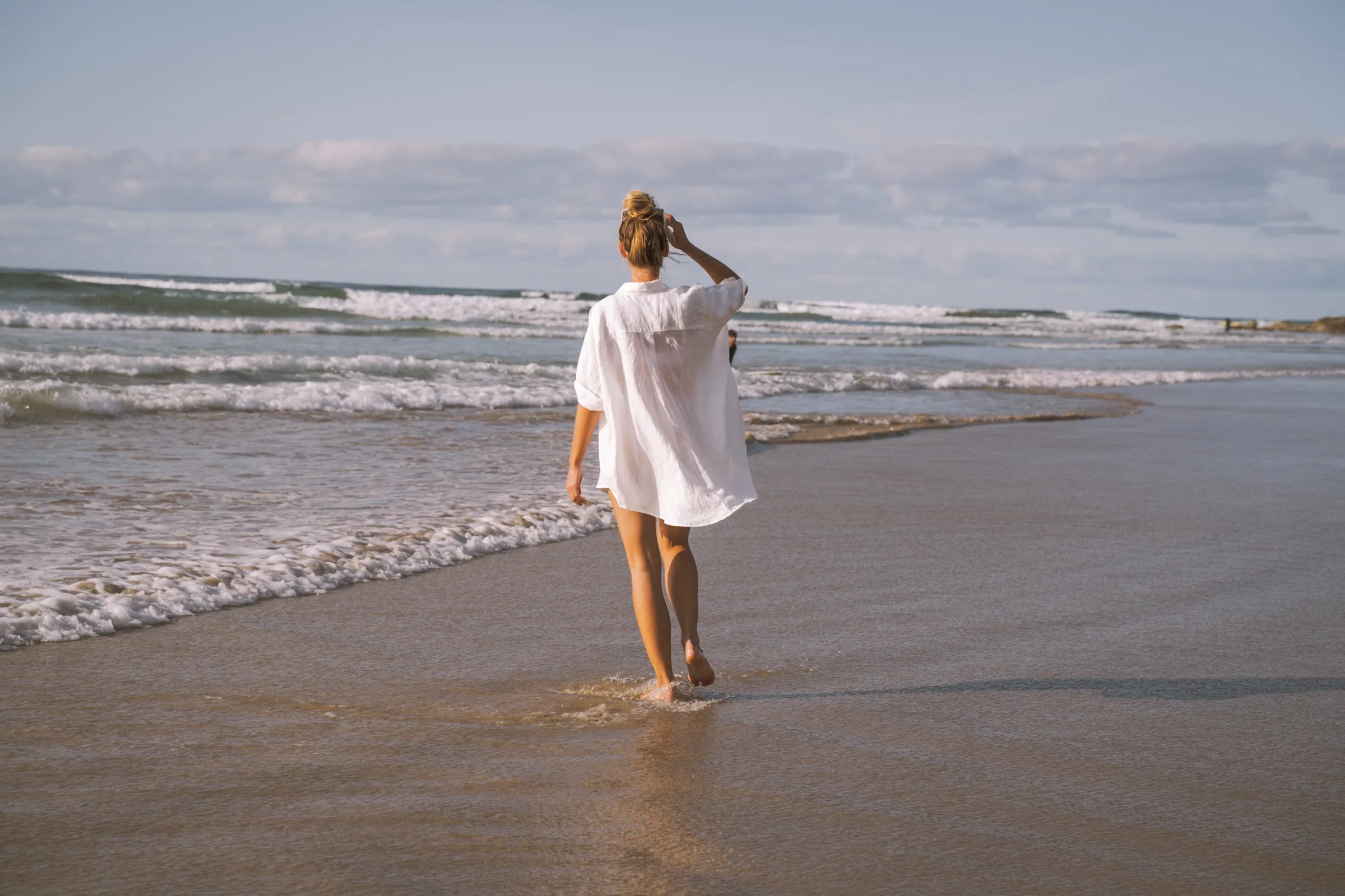 Solana Oversized Beach Shirt- Ivory sold by Pastel product image thumbnail 5