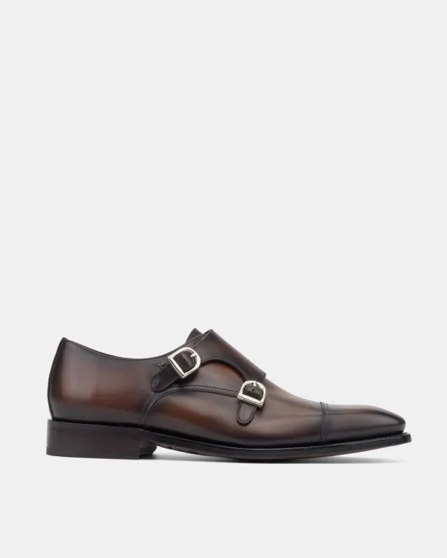 Francis Brown Double Monk Strap with Half-Rubber Soles - 722 made by Cobbler Union