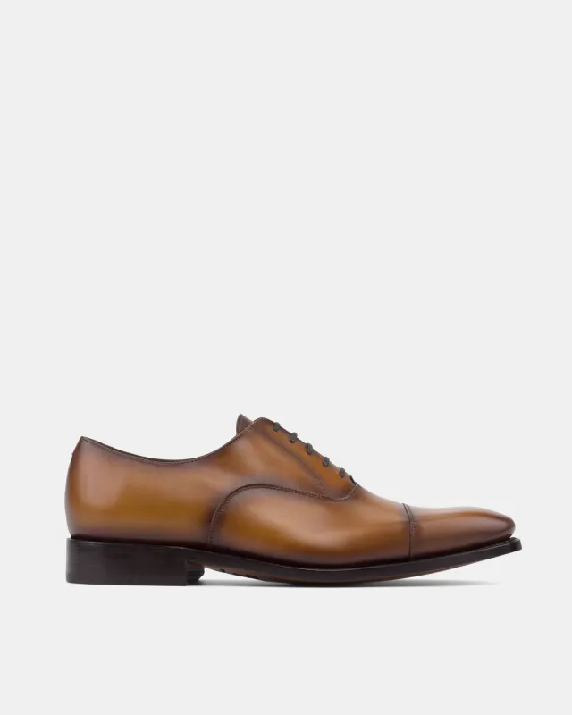 Ashford Tobacco Cap Toe Oxford with Half-Rubber Soles - 722 sold by Cobbler Union