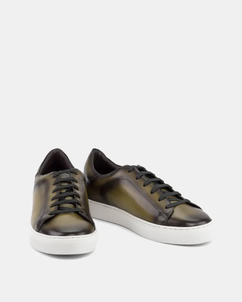 Olive Burnished Dress Sneaker sold by Cobbler Union product image thumbnail 3