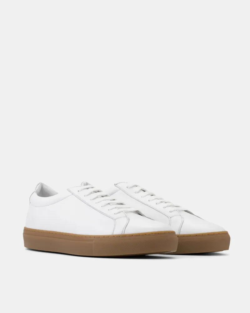 White Low Kick Dress Sneaker in Amber Soles sold by Cobbler Union product image thumbnail 3