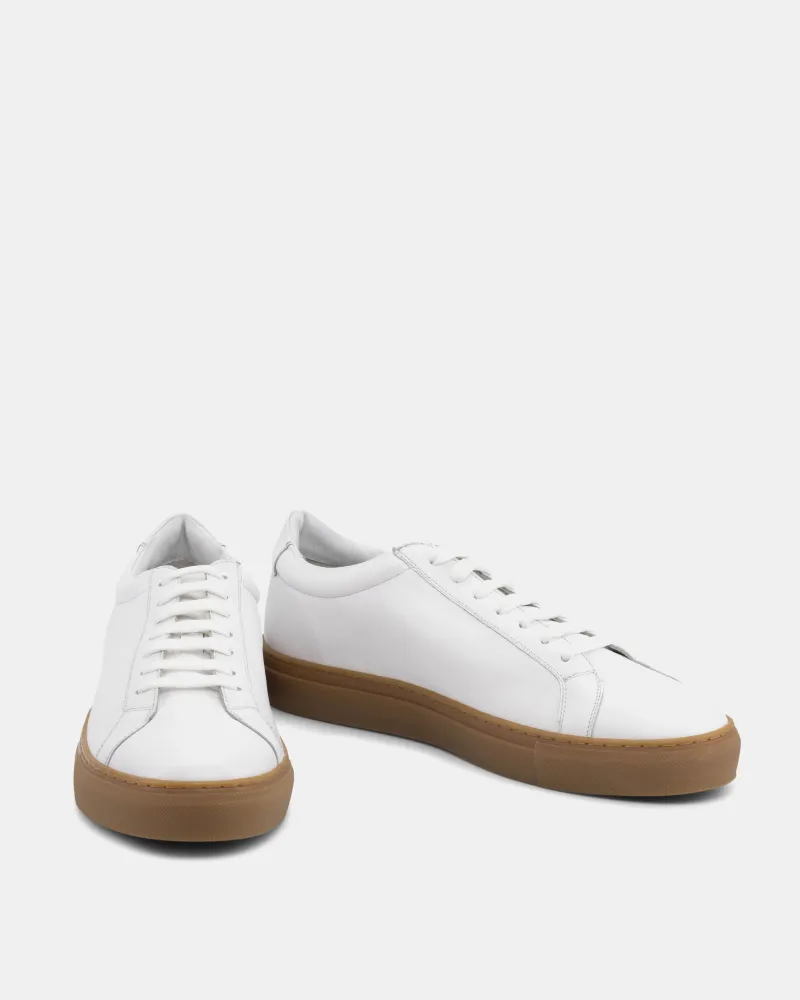 White Low Kick Dress Sneaker in Amber Soles sold by Cobbler Union product image thumbnail 4