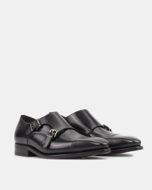 Outlet - Black Double Monk Strap sold by Cobbler Union