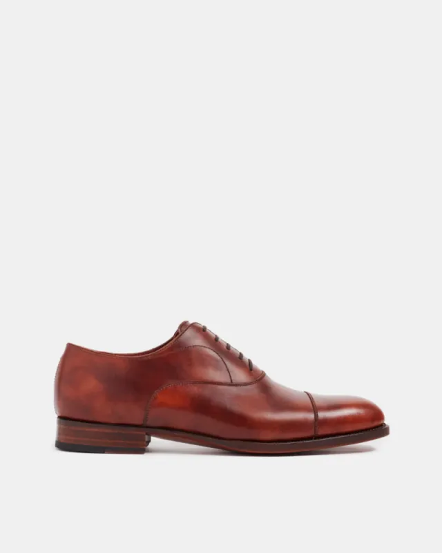 Museum Cognac Cap Toe Oxford with Rubber Half Soles sold by Cobbler Union