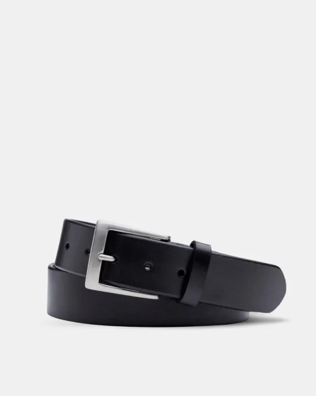 Venice Calf Belt in Black Leather sold by Cobbler Union