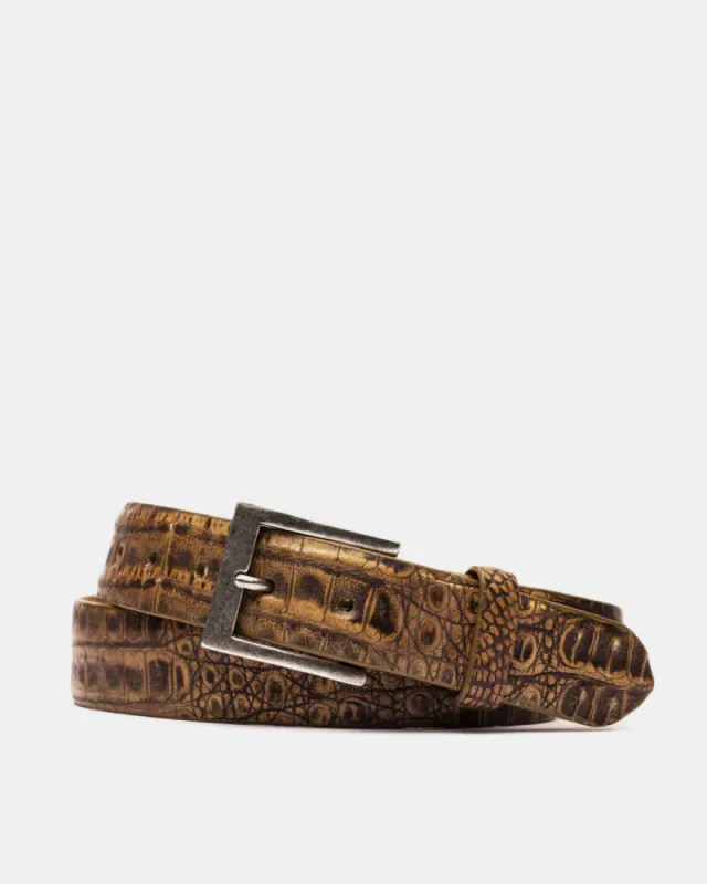 Vintage Crocodile Belt in Antique Pecan sold by Cobbler Union