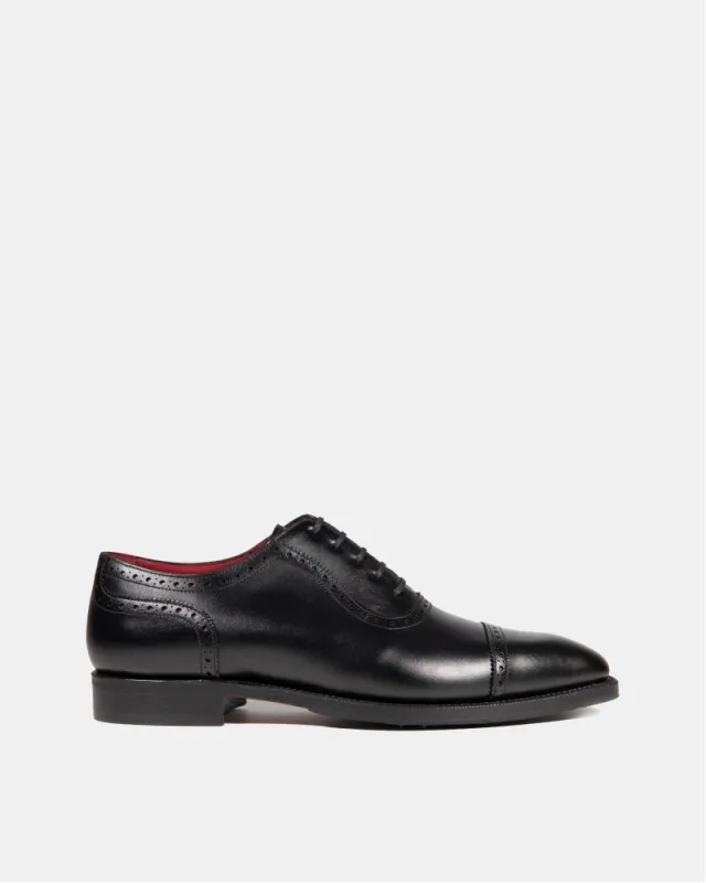 Black Brogue Oxford with Rubber Half Soles sold by Cobbler Union