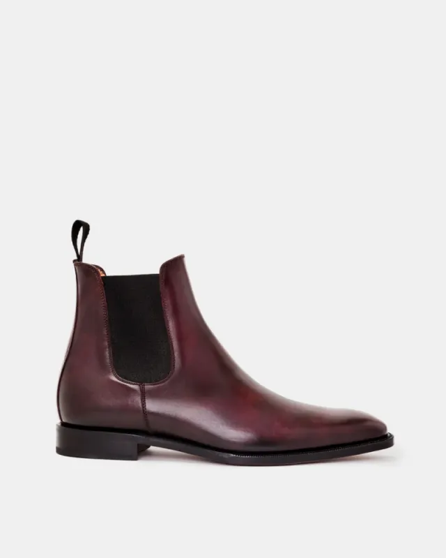 Museum Oxblood Leather Chelsea Boot made by Cobbler Union