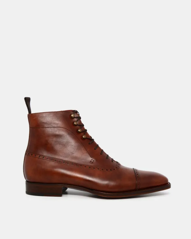 Museum Cognac Balmoral Brogue Boot sold by Cobbler Union