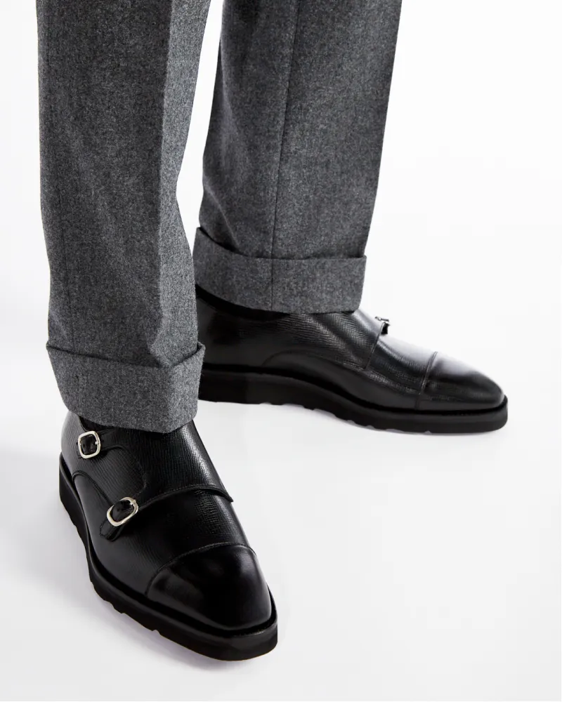 Black Lightweight Monk Strap Shoe sold by Cobbler Union product image thumbnail 2