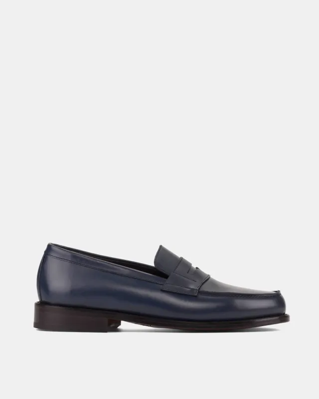 Henry Navy Calf Penny Loafer - 144 sold by Cobbler Union