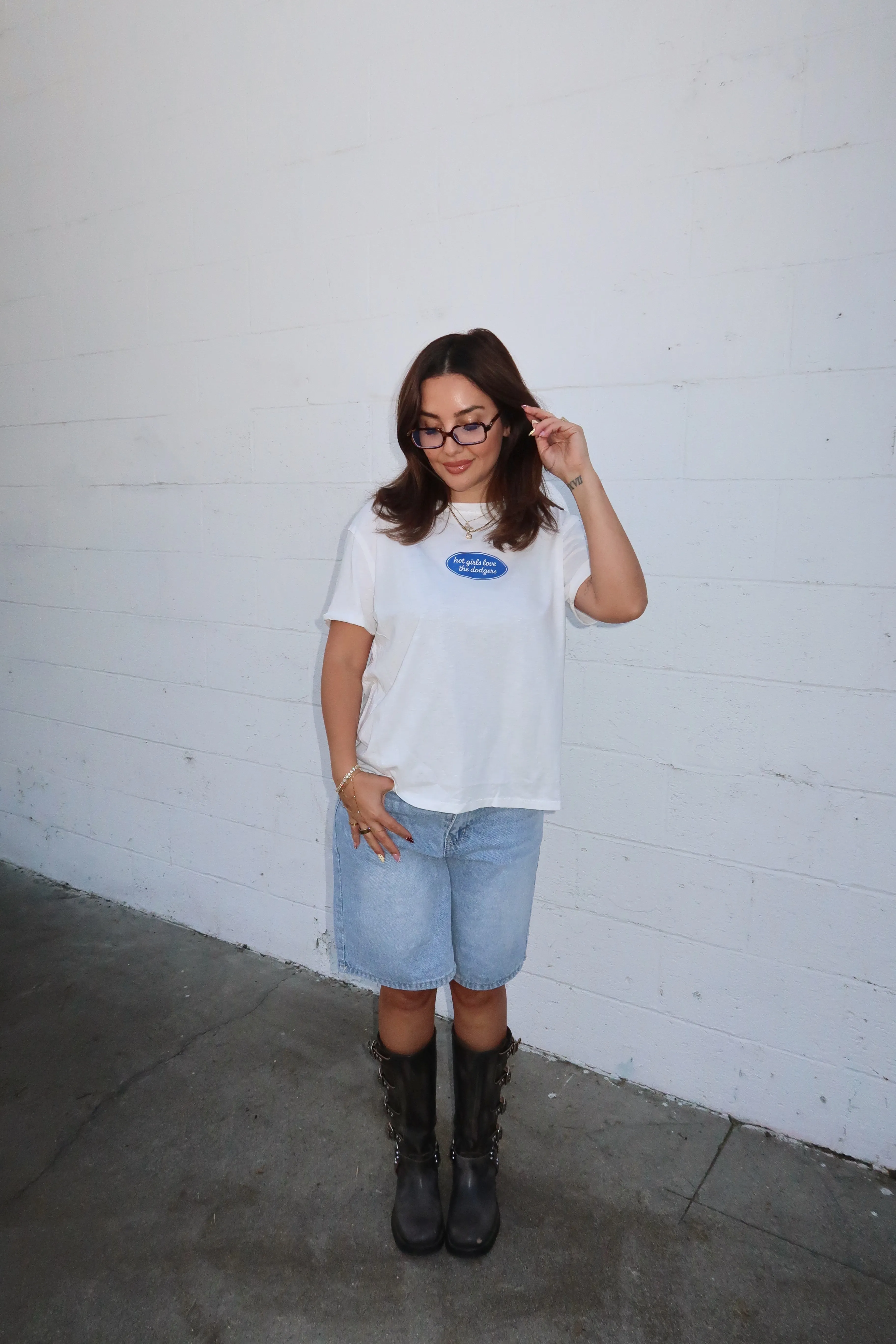 HOT GIRLS LOVE DODGERS TEE sold by Elvn Elvn product image thumbnail 2