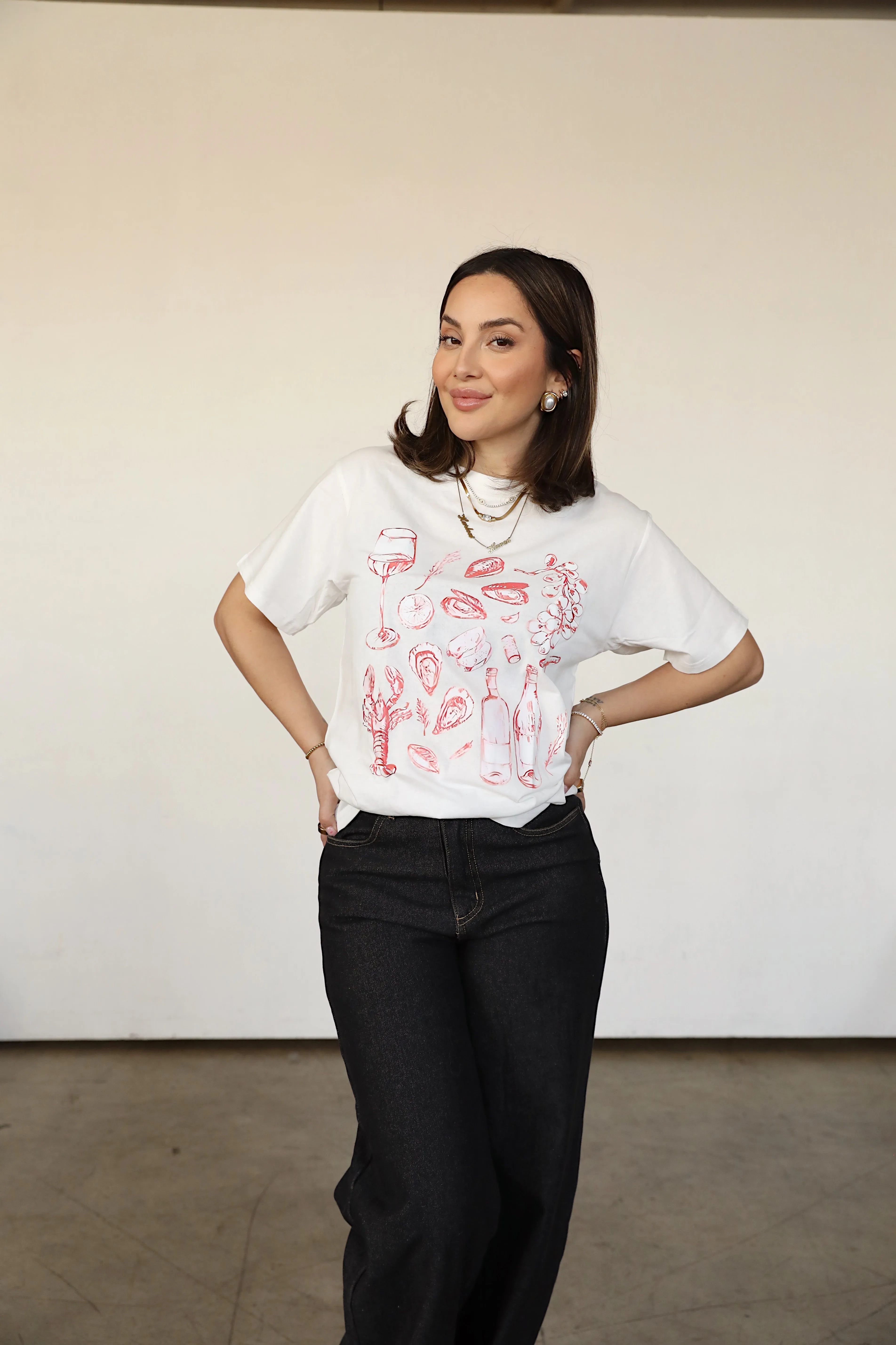 OH LA LA GRAPHIC TEE sold by Elvn Elvn product image thumbnail 2