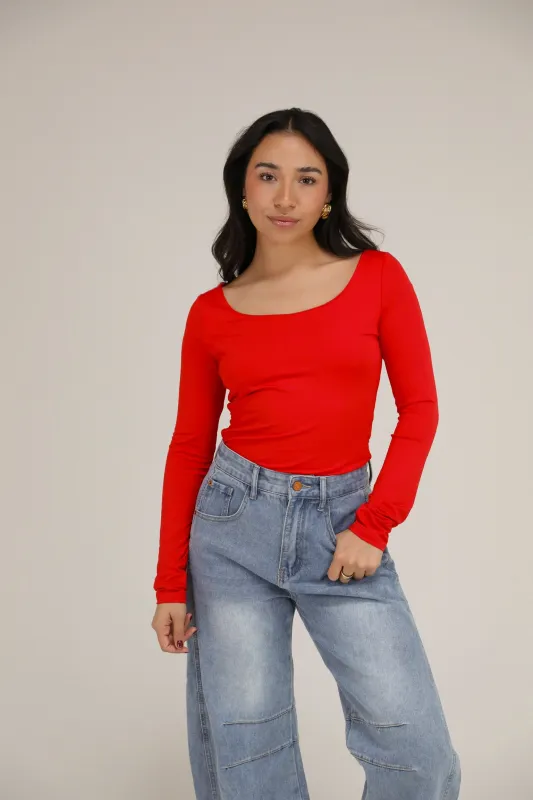 RED LONG SLEEVE sold by Elvn Elvn