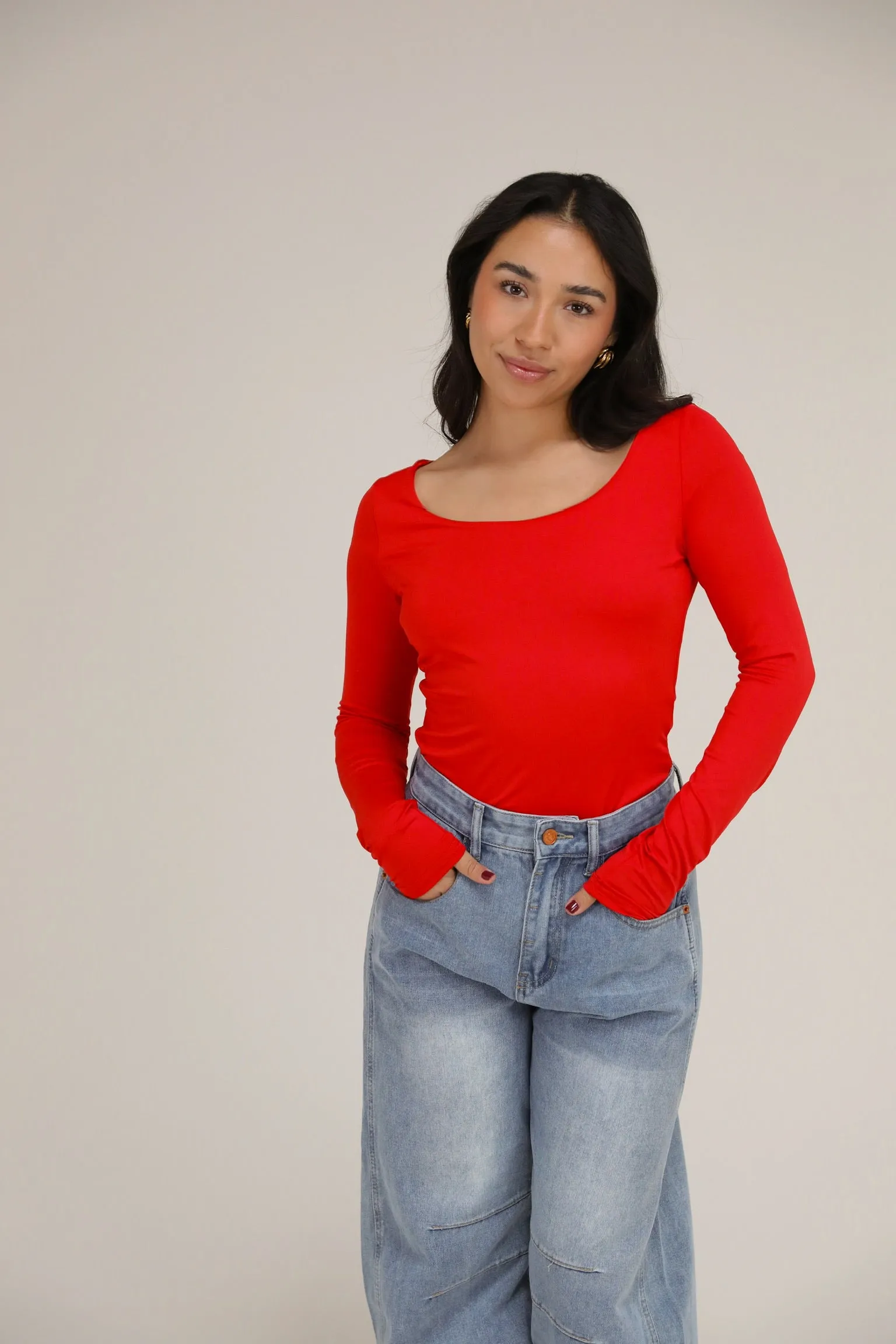 RED LONG SLEEVE sold by Elvn Elvn product image thumbnail 2
