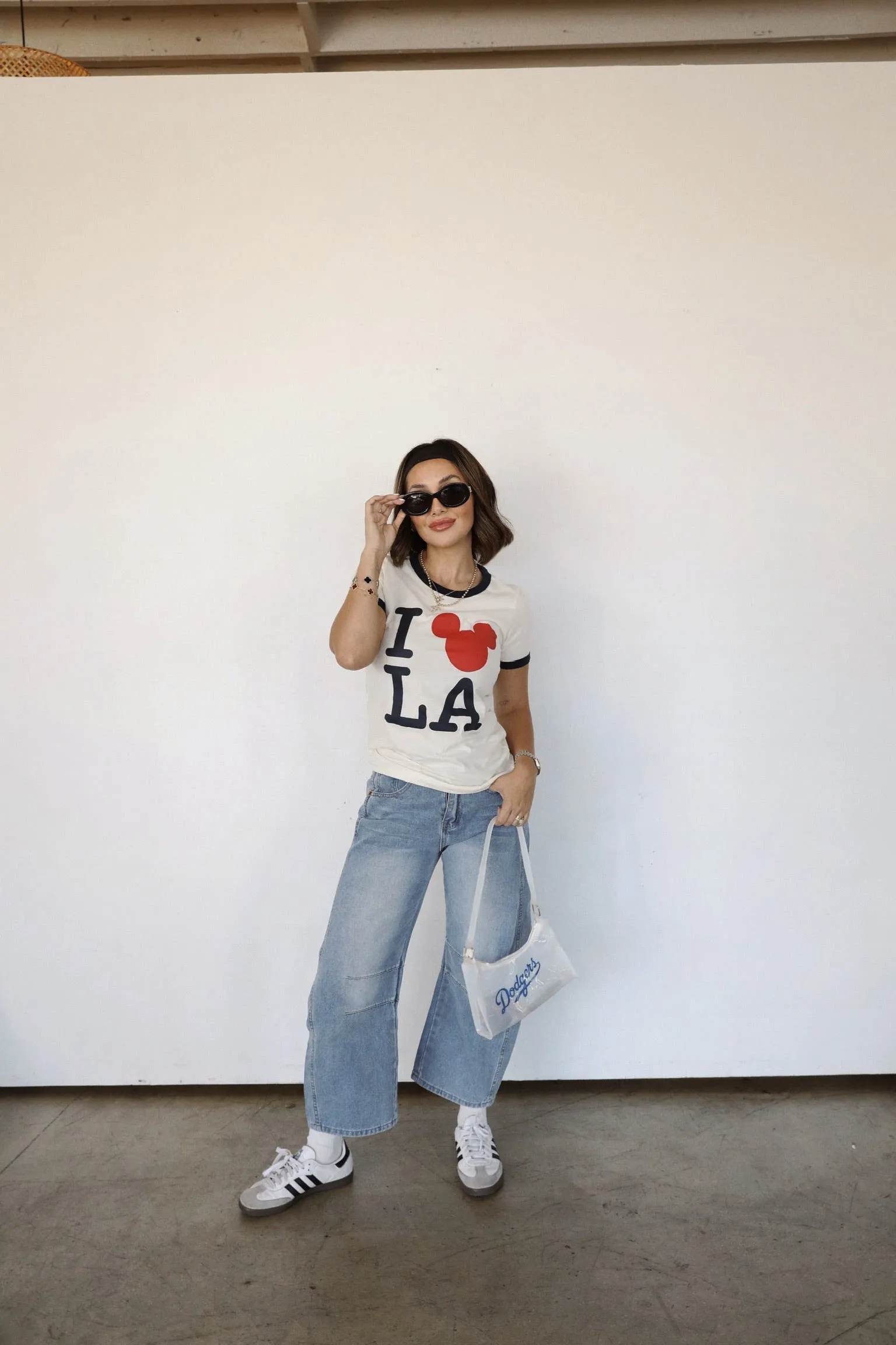 I °o° LA BLUE TRIM TEE sold by Elvn Elvn product image thumbnail 2