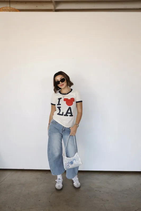 I °o° LA BLUE TRIM TEE sold by Elvn Elvn