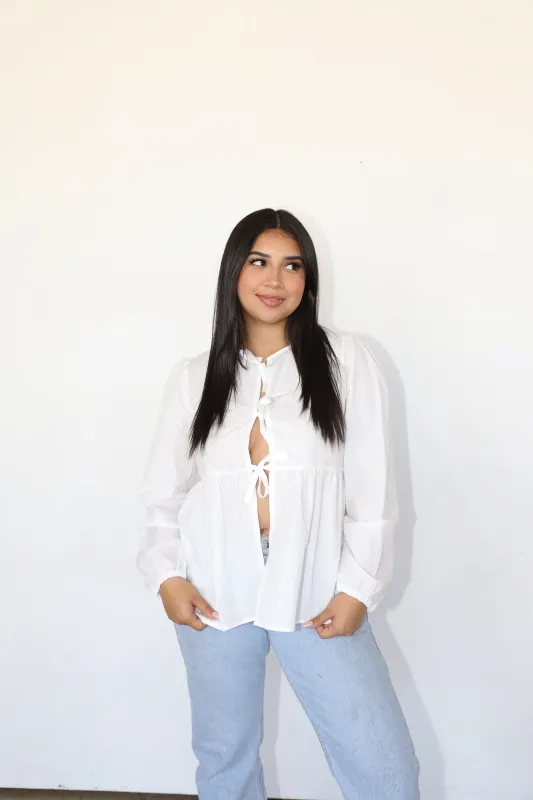 TIE UP LONG SLEEVE made by Elvn Elvn