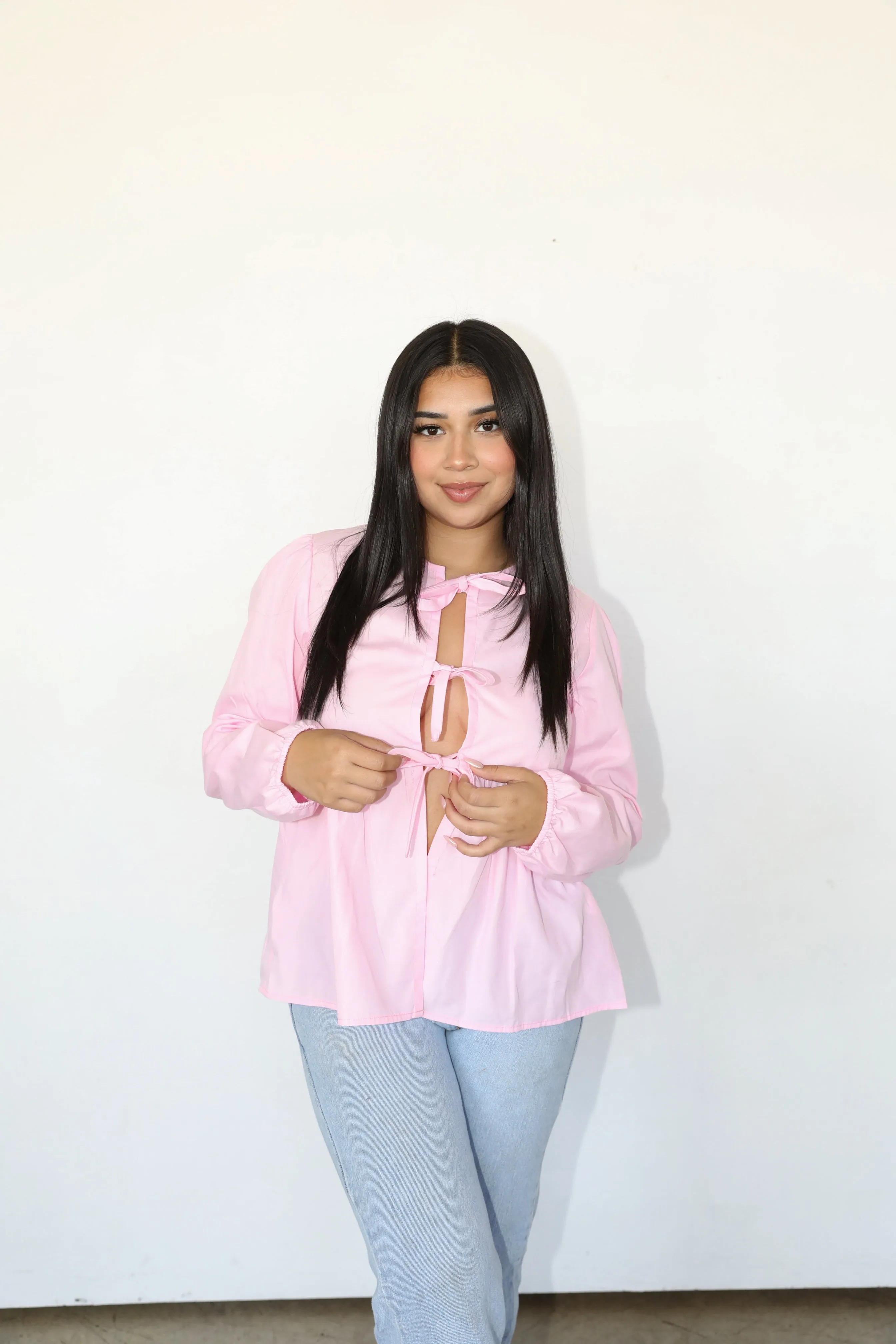 TIE UP LONG SLEEVE sold by Elvn Elvn product image thumbnail 2