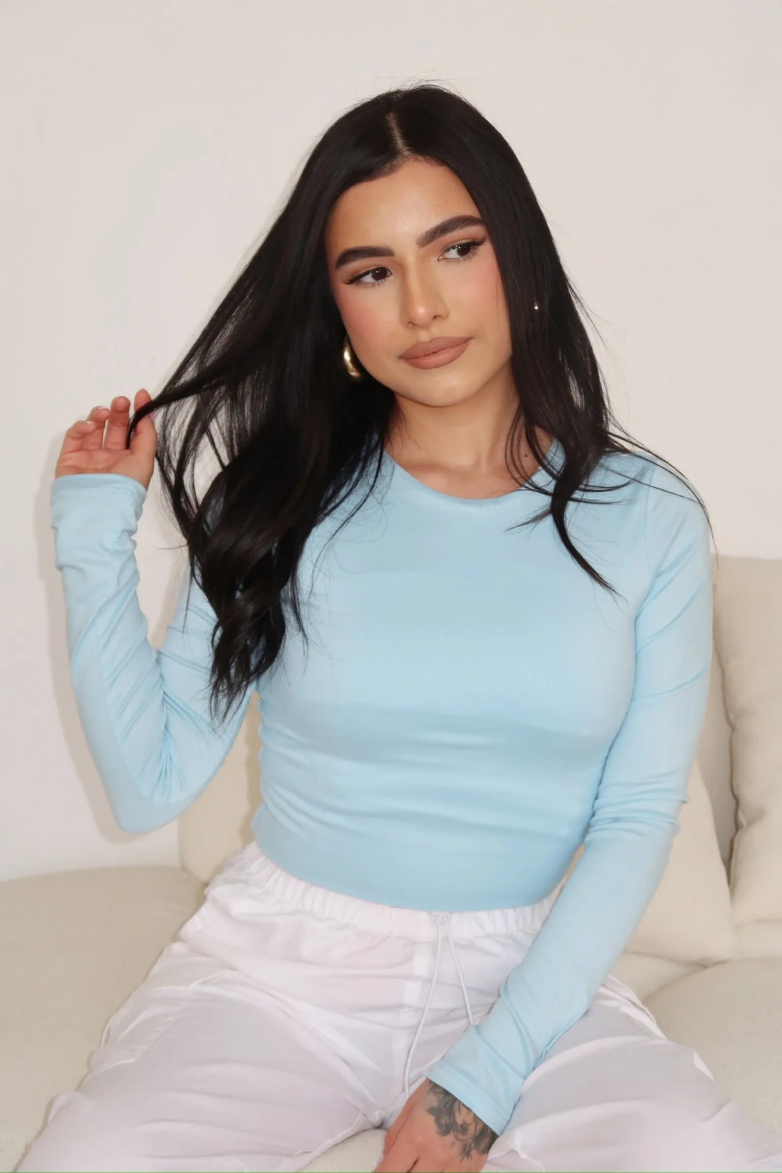 PASTEL CROPPED LONG SLEEVE sold by Elvn Elvn product image thumbnail 2