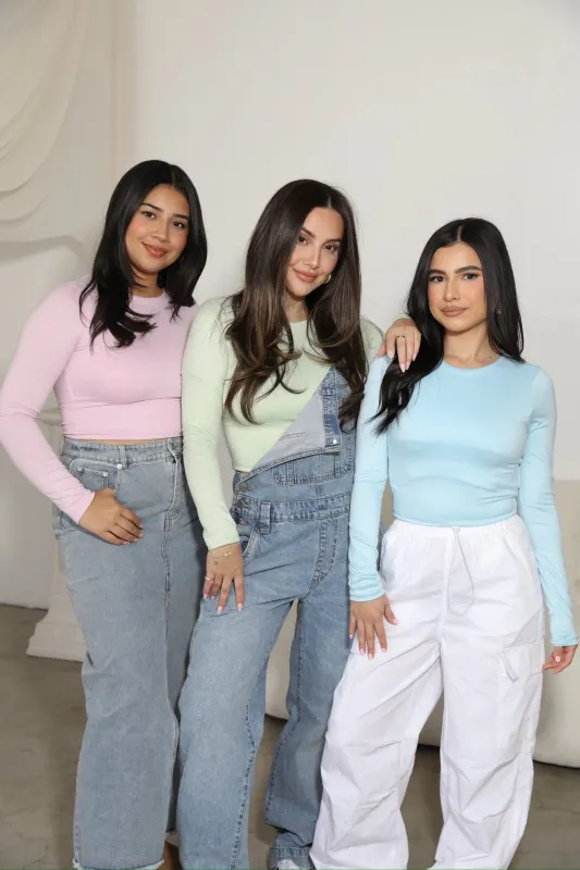 PASTEL CROPPED LONG SLEEVE made by Elvn Elvn