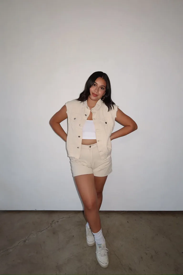 TAN VEST + SHORT SET sold by Elvn Elvn