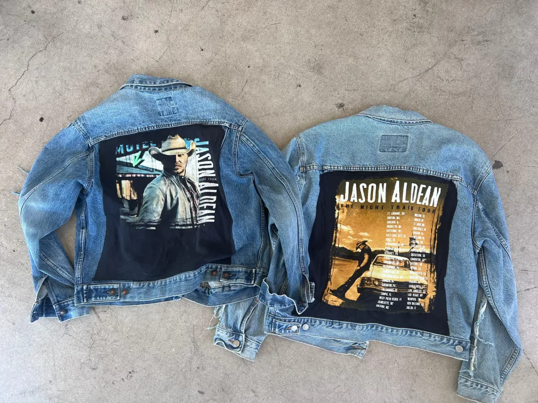 Vintage JASON ALDEAN Jean Jacket made by Elvn Elvn