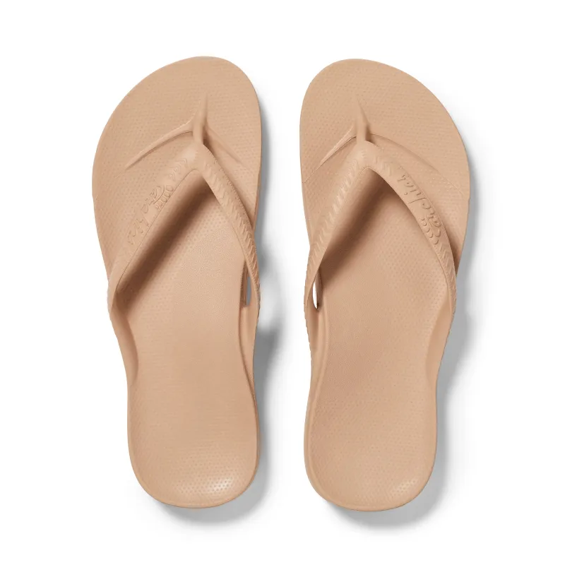 Arch Support Flip Flops - Classic - Tan sold by Archies