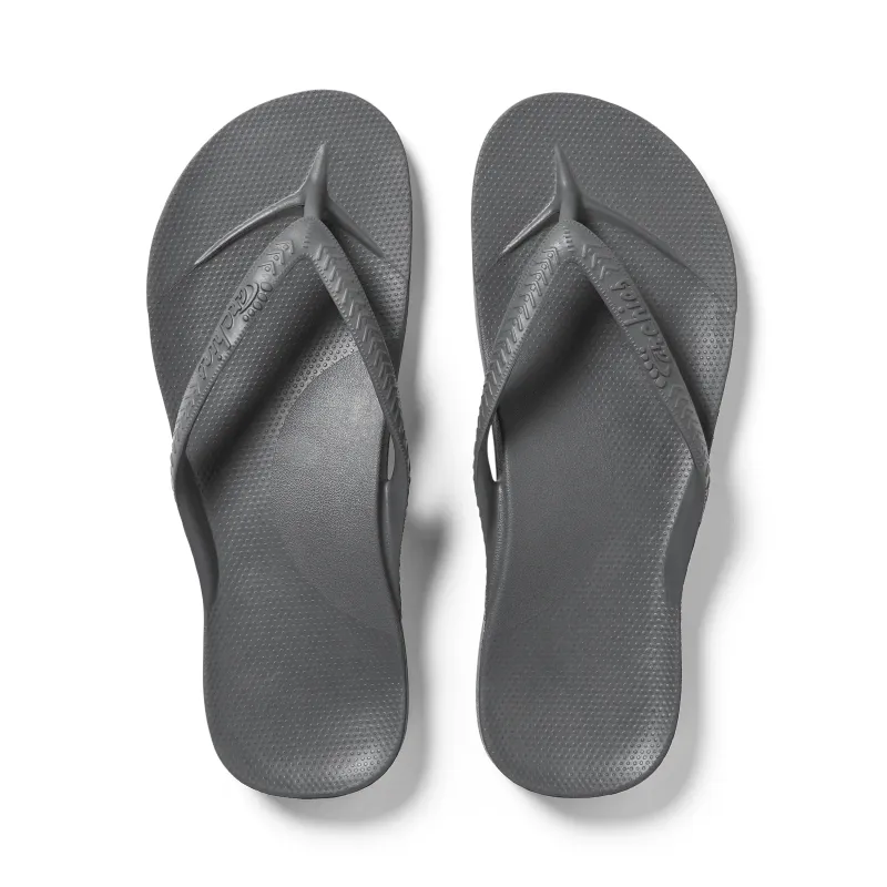 Arch Support Flip Flops - Classic - Charcoal sold by Archies