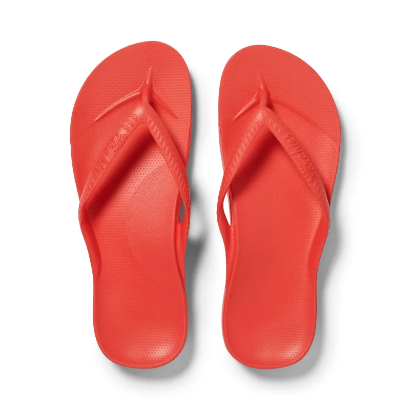 Arch Support Flip Flops - Classic - Coral sold by Archies
