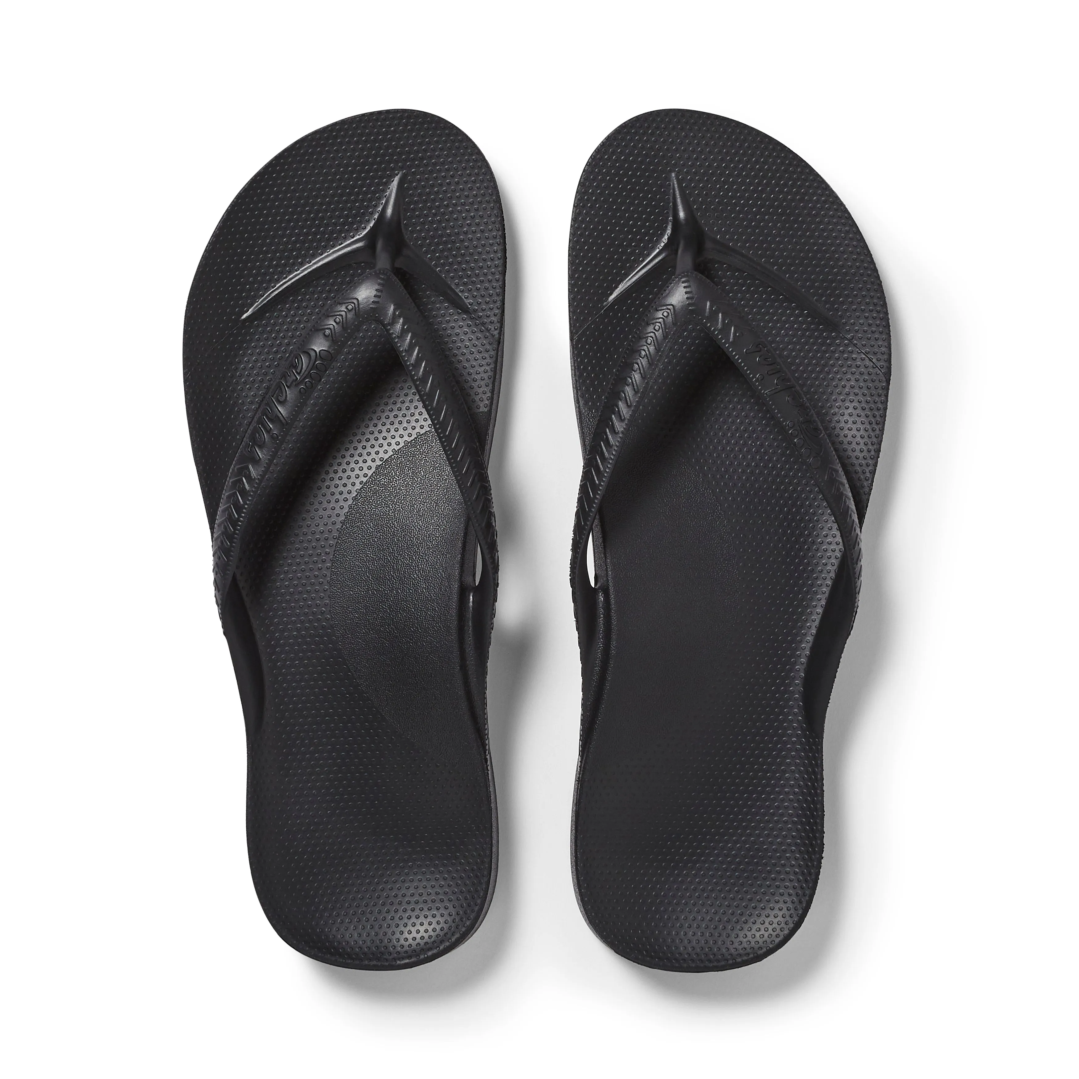 Arch Support Flip Flops - Classic - Black sold by Archies