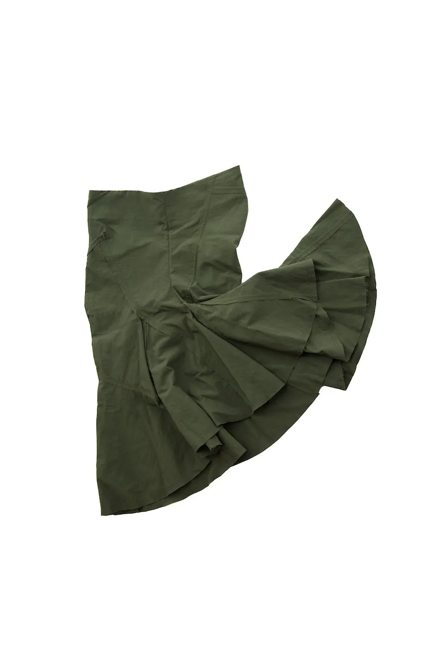 Khaki Mini Flame Skirt sold by Talia Byre product image thumbnail 4