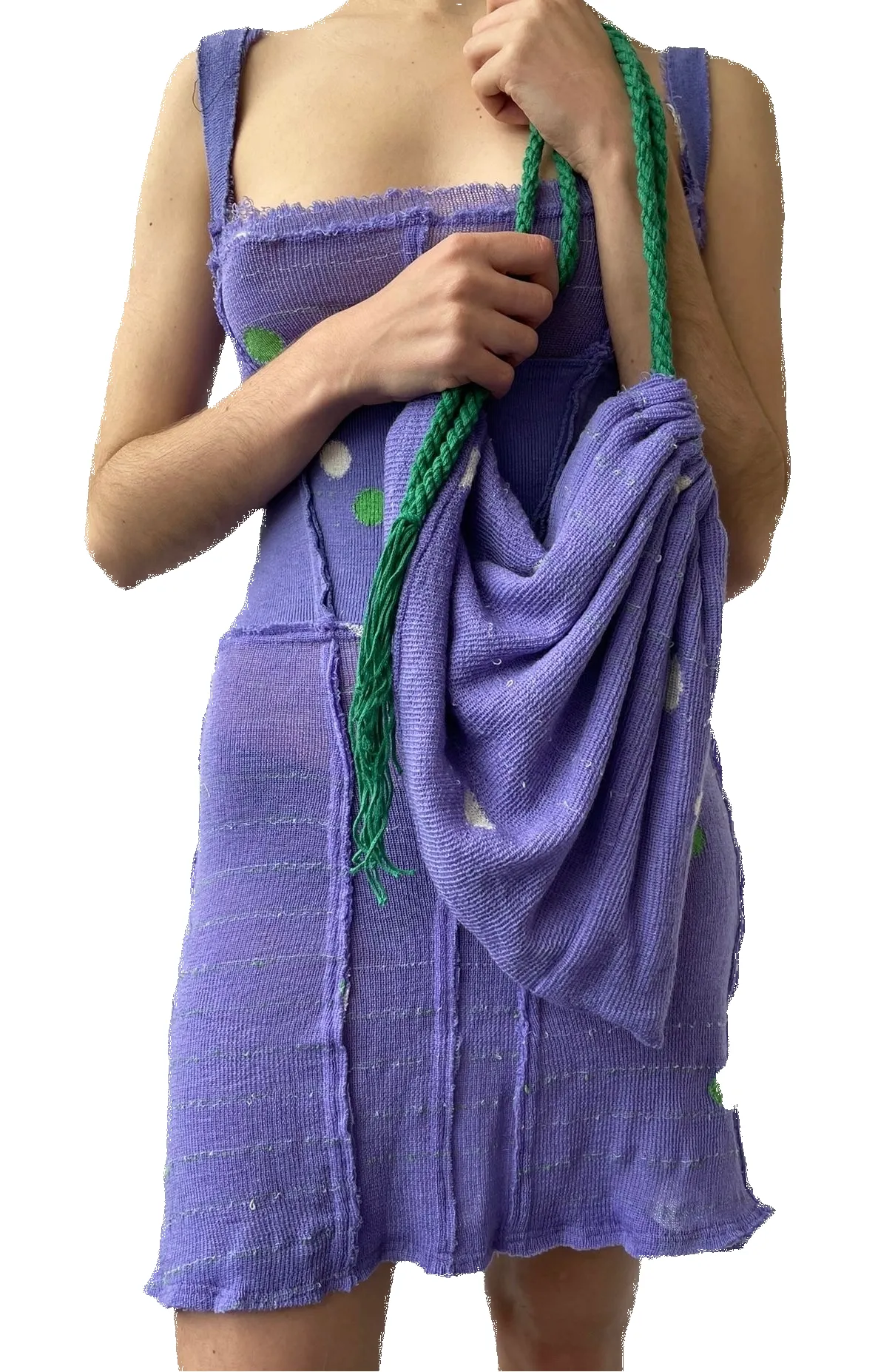 LILAC/WHITE/GREEN POLKA DOT BAG sold by Talia Byre product image thumbnail 4