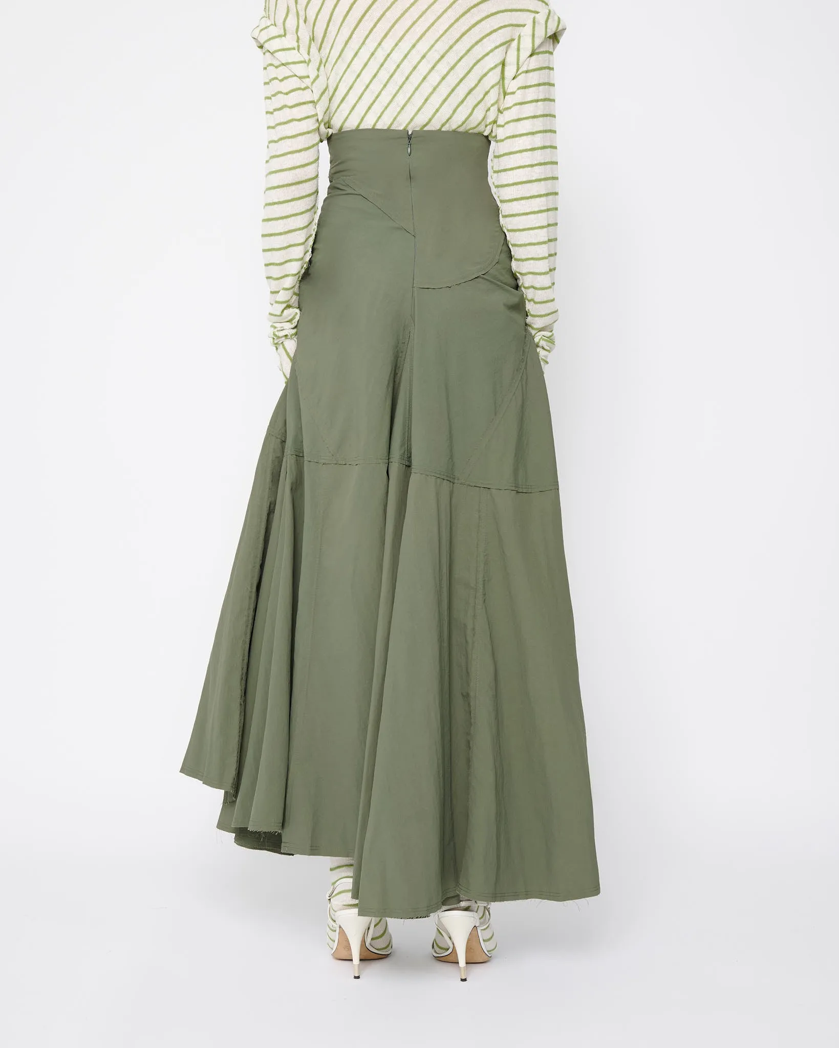 Khaki Full Flame Skirt sold by Talia Byre product image thumbnail 3