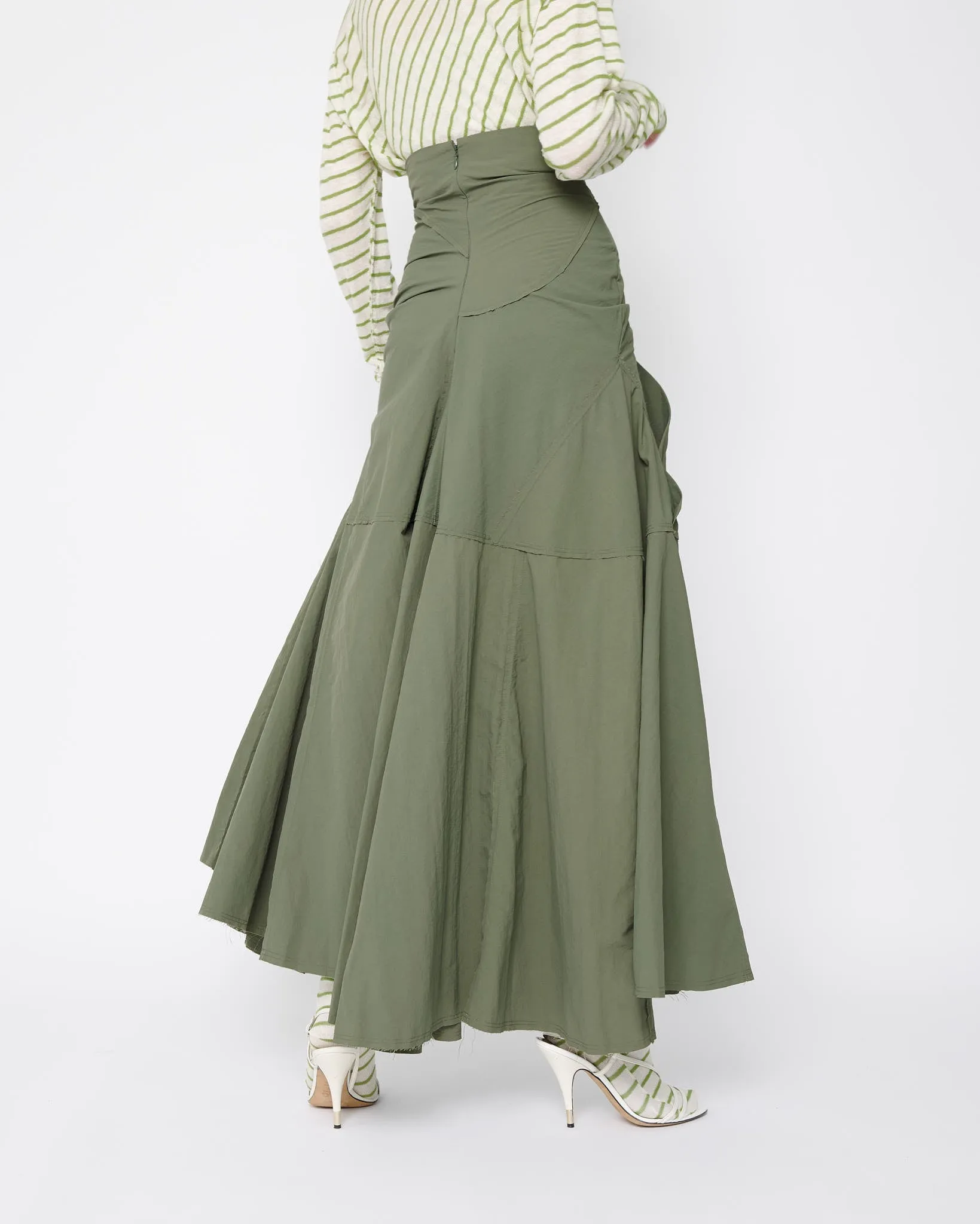 Khaki Full Flame Skirt sold by Talia Byre product image thumbnail 2