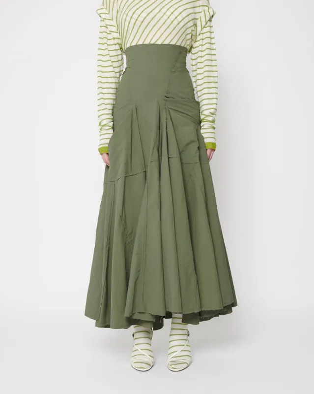 Khaki Full Flame Skirt sold by Talia Byre