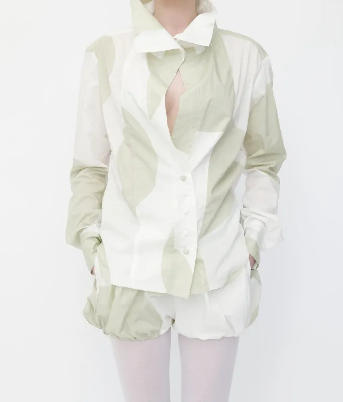 Cream Polka Open Heart Shirt sold by Talia Byre