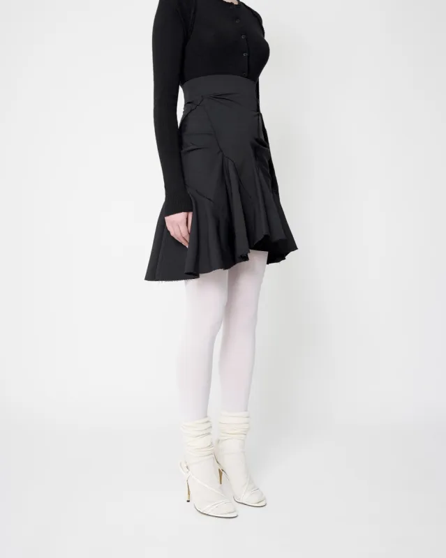 Black Mini Flame Skirt - Canvas sold by Talia Byre