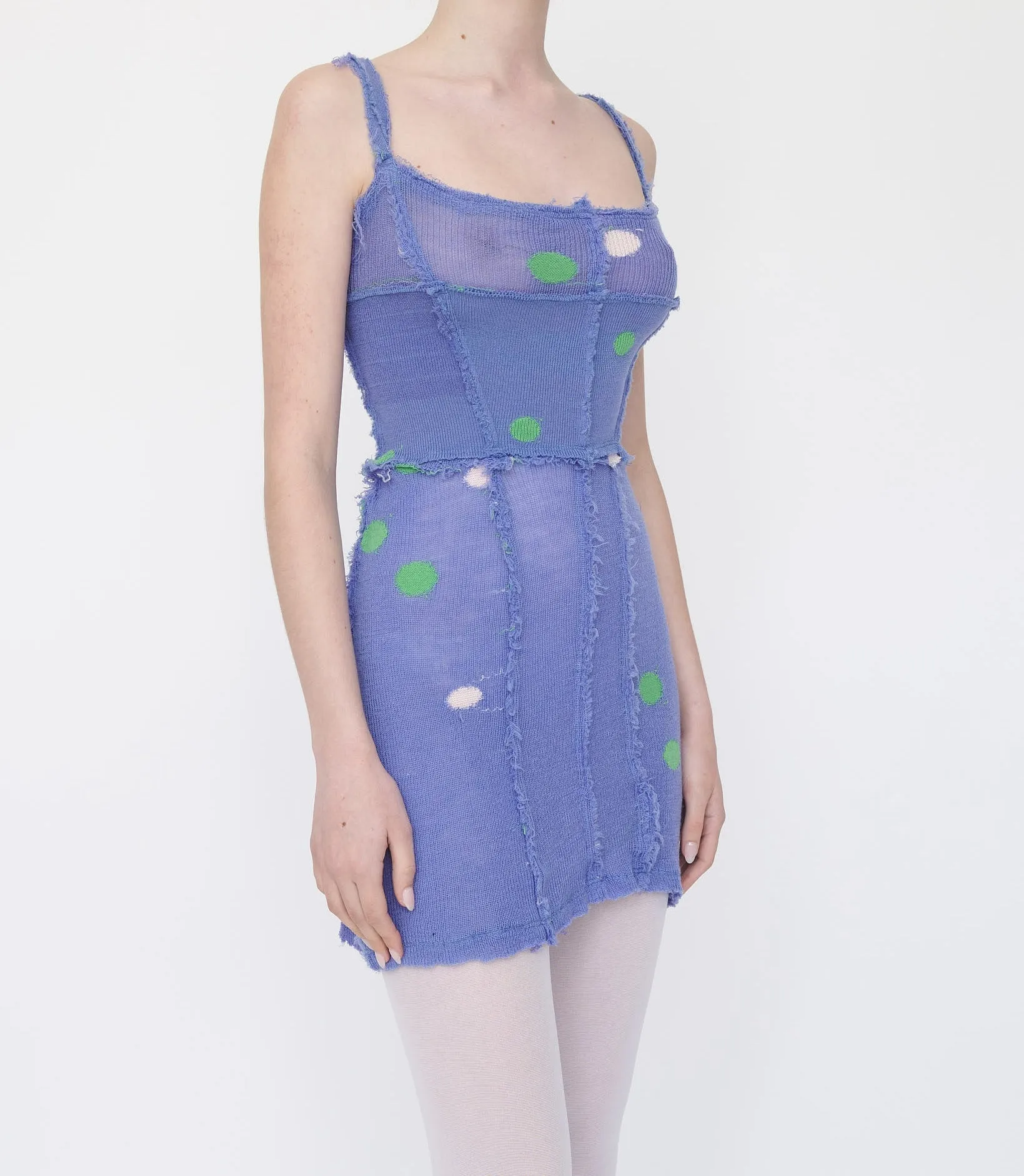 Lilac Polka Dot Corset Mini Dress sold by Talia Byre product image thumbnail 3