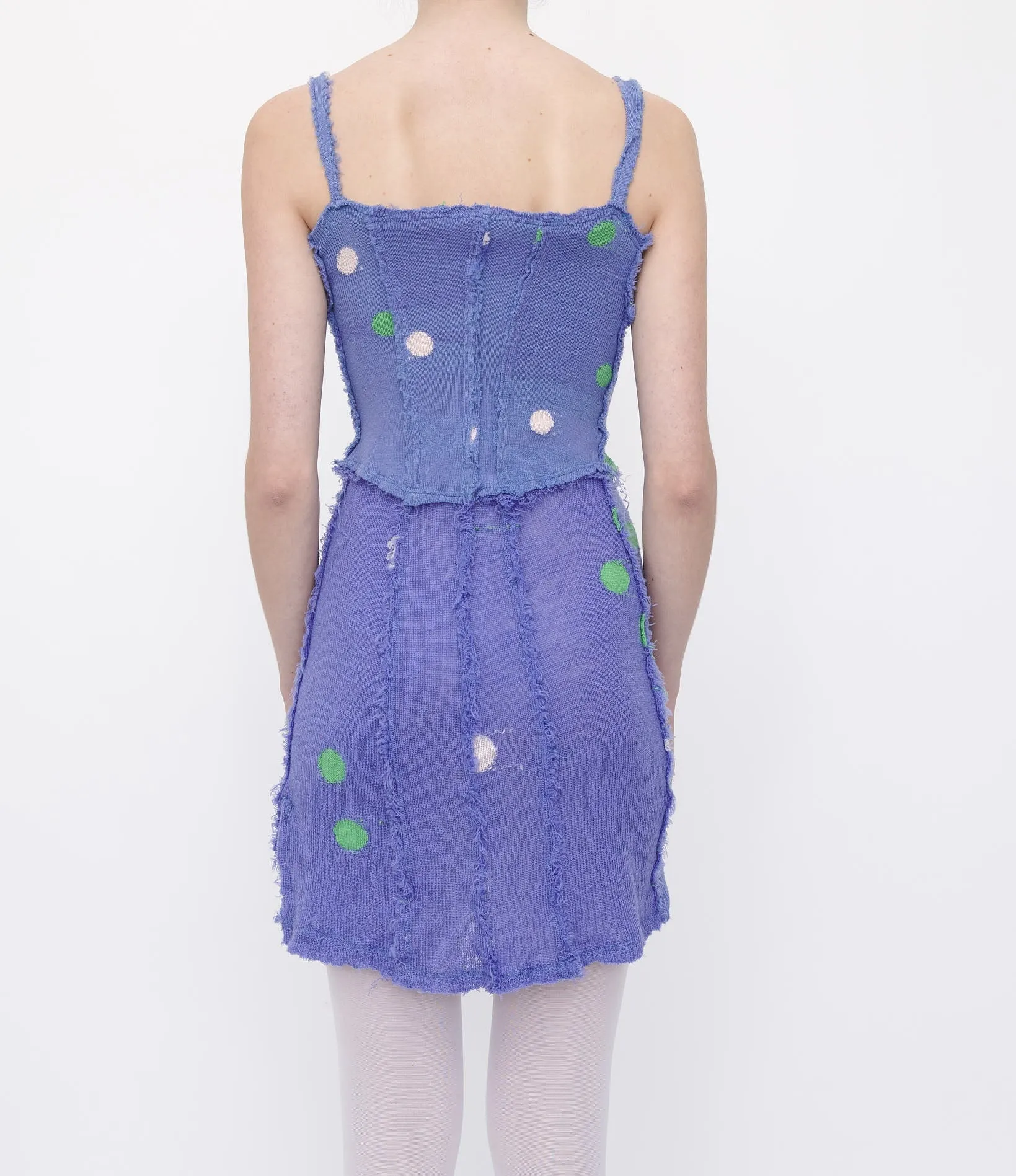 Lilac Polka Dot Corset Mini Dress sold by Talia Byre product image thumbnail 5