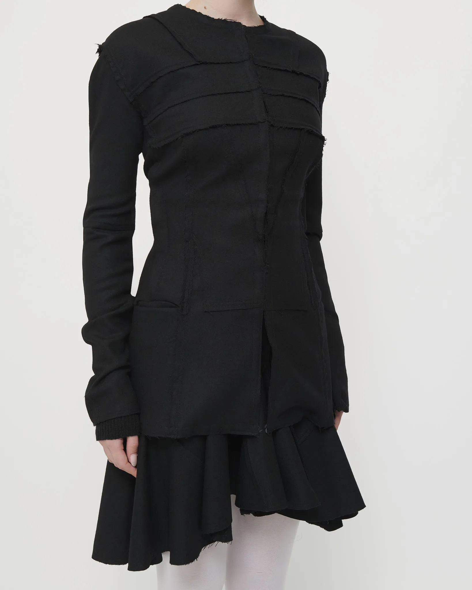 Black Long Line Jacket - Wool sold by Talia Byre