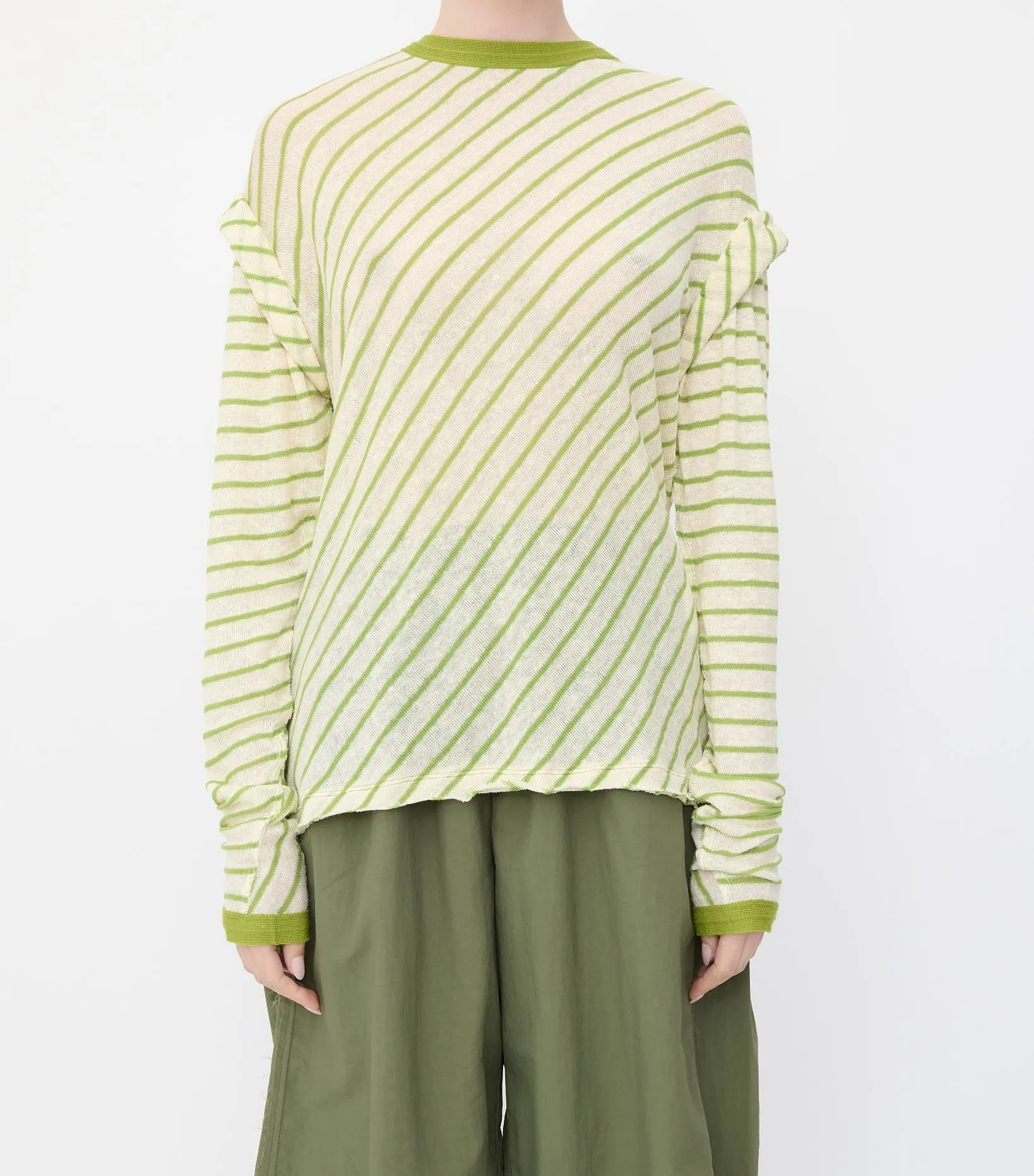 Green Crew Neck Long Sleeve Top sold by Talia Byre
