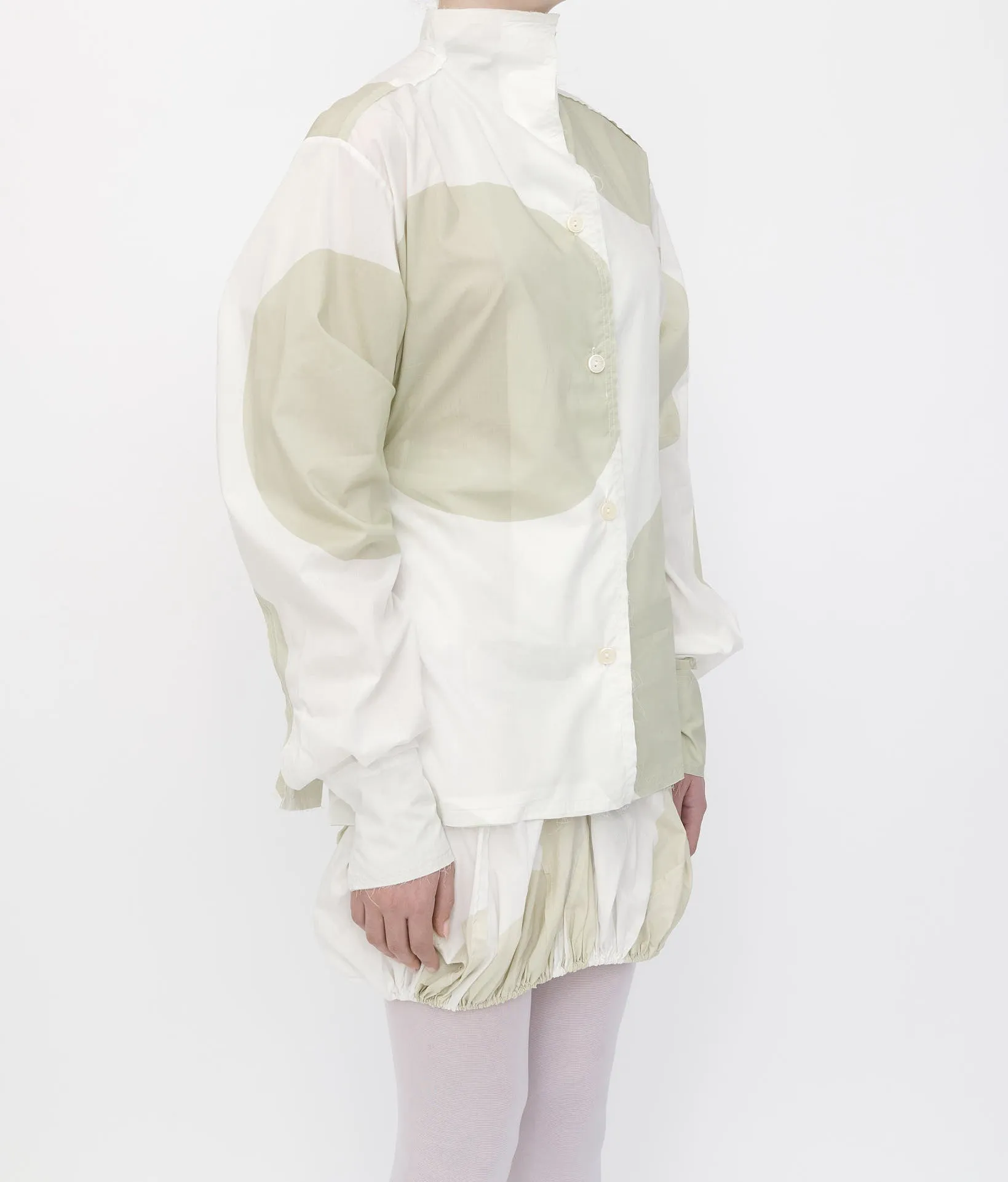 Cream Polka Pinched Waist Shirt sold by Talia Byre product image thumbnail 2