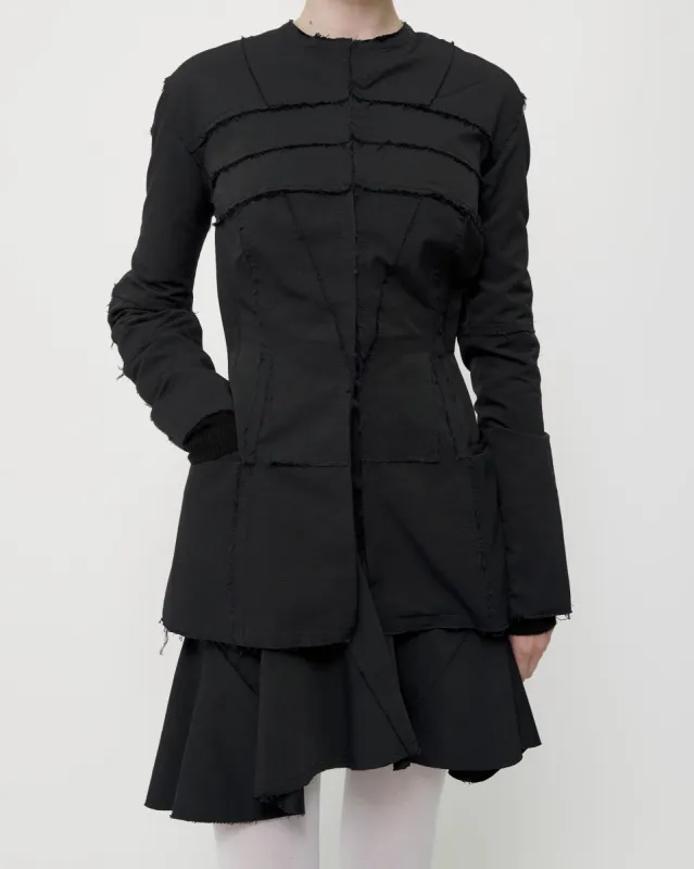 Black Long Line Jacket - Canvas made by Talia Byre