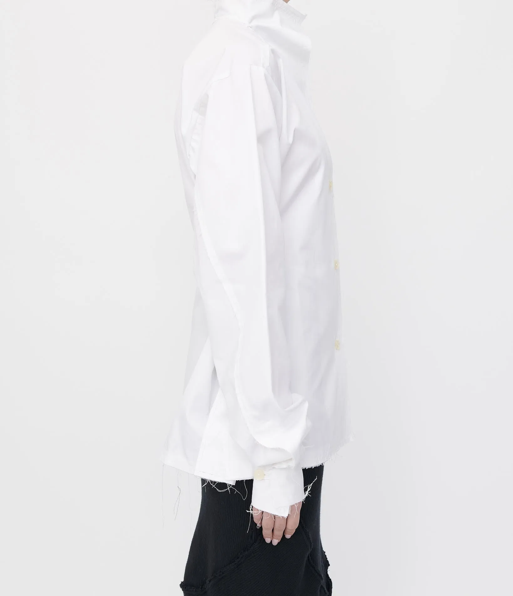 White Pinched Waist Shirt sold by Talia Byre product image thumbnail 2