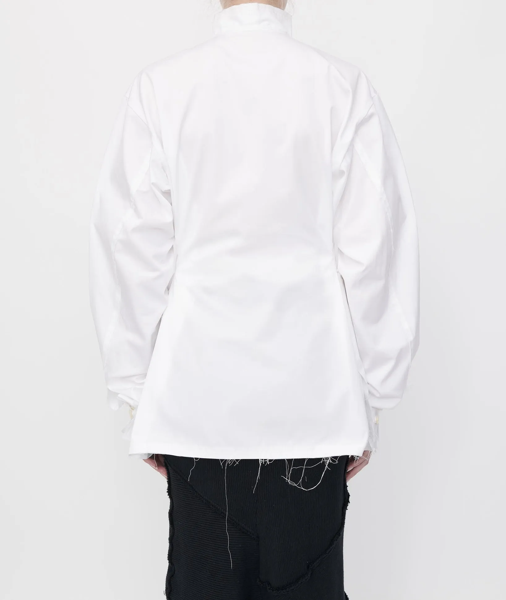 White Pinched Waist Shirt sold by Talia Byre product image thumbnail 3