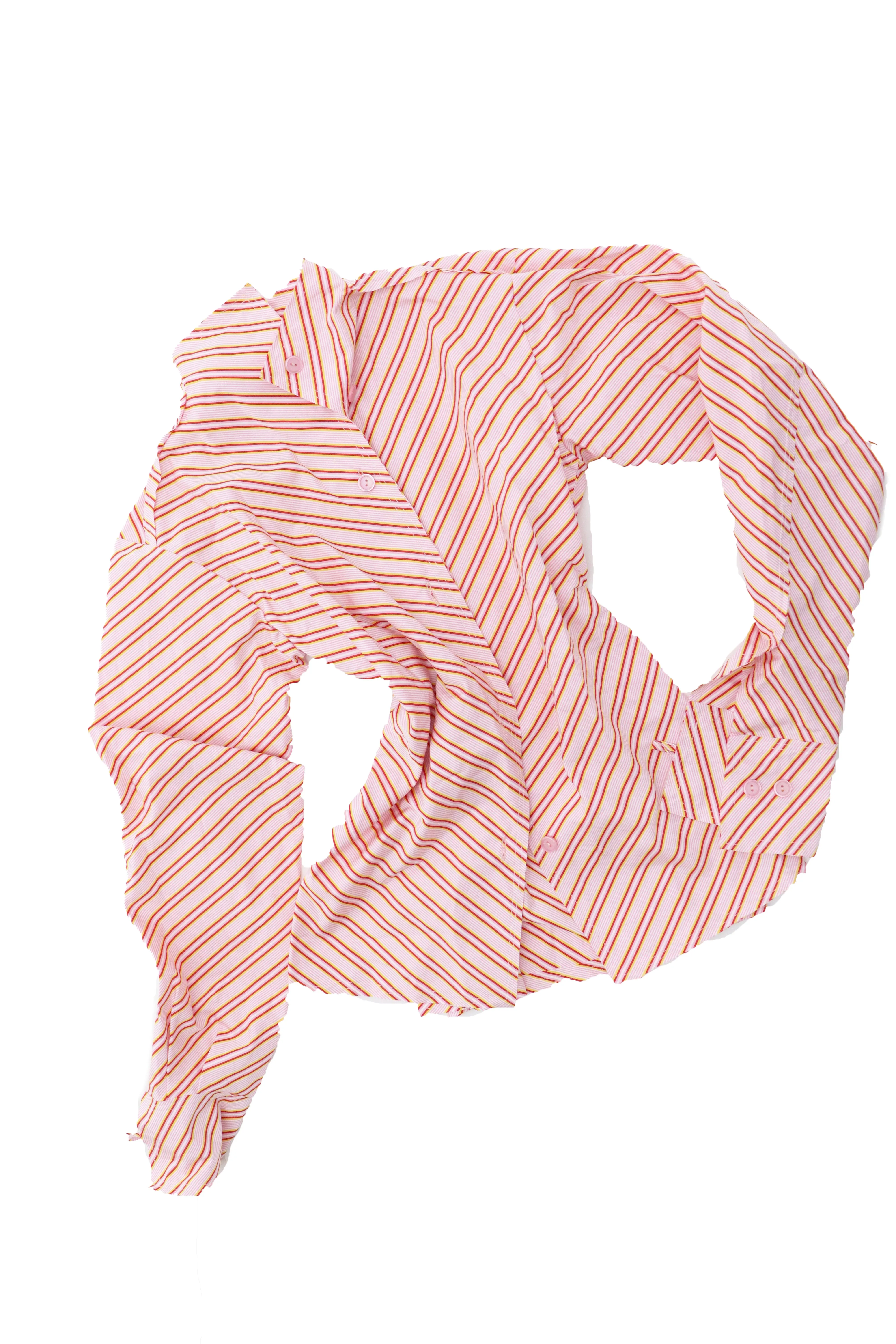 Pink Stripe Pinched Waist Shirt sold by Talia Byre product image thumbnail 5