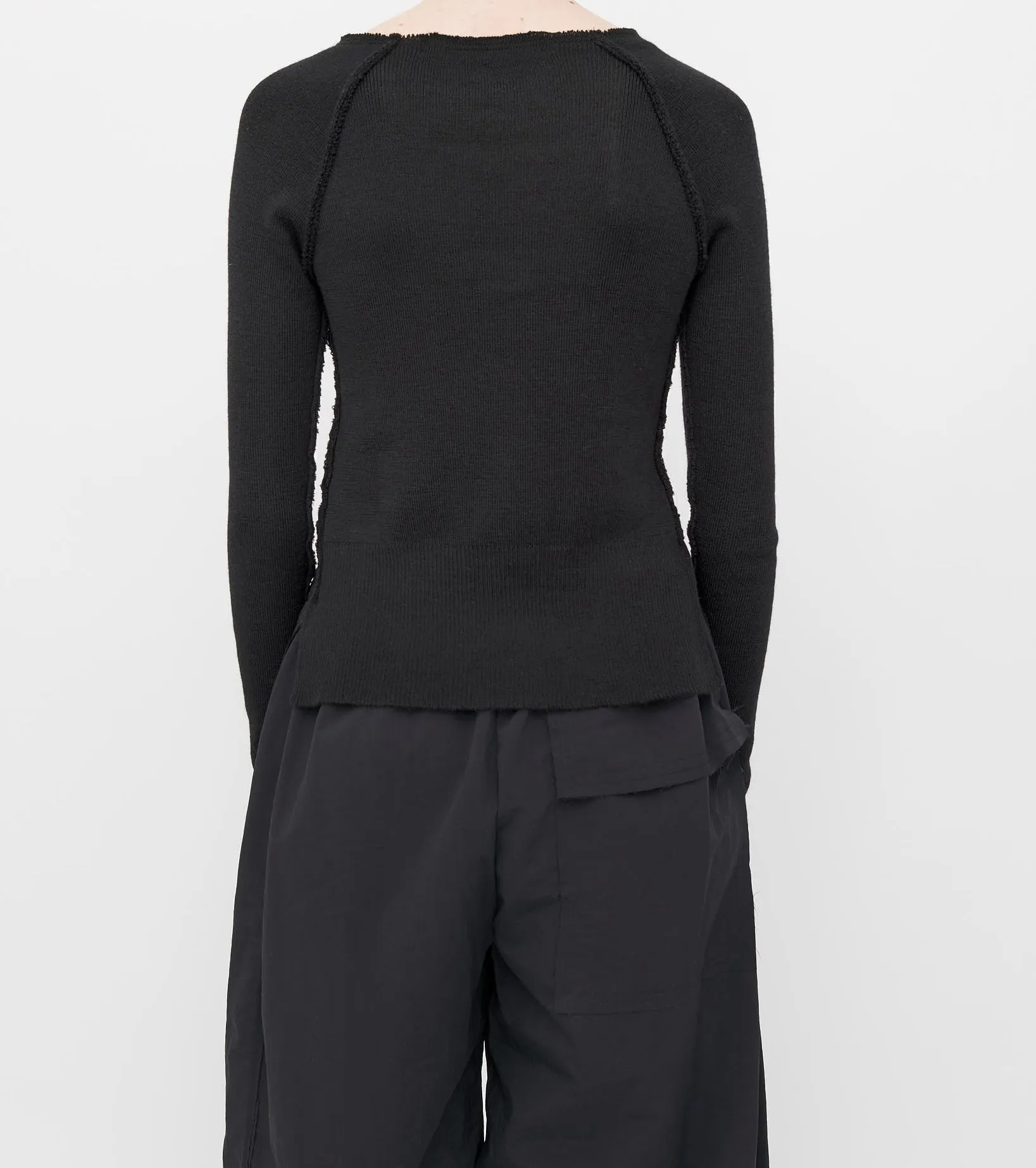 Black Merino Knit Classic Cardigan sold by Talia Byre product image thumbnail 3